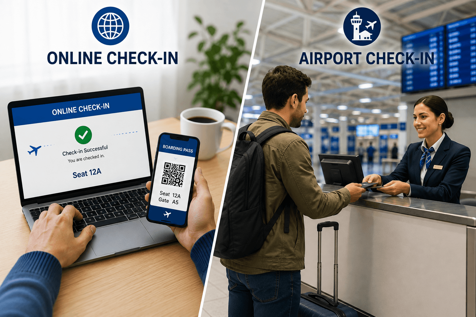 Online Check-In vs Airport Check-In | New Umer Holidays Travel