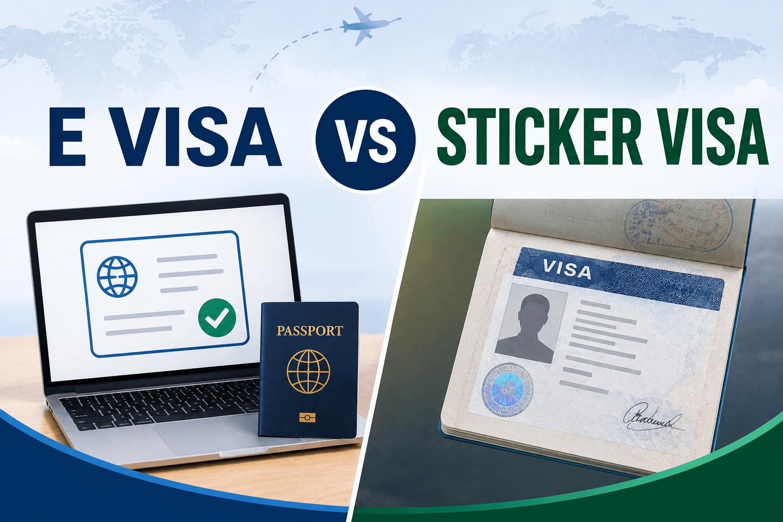 E Visa vs Sticker Visa | New Umer Holidays Travel